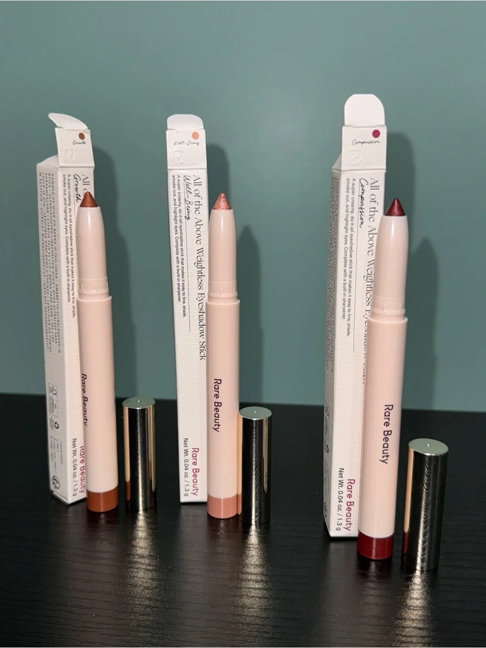 Rare Beauty 3 eyeshadow sticks well-being, growth, and compassion, bundle!!
